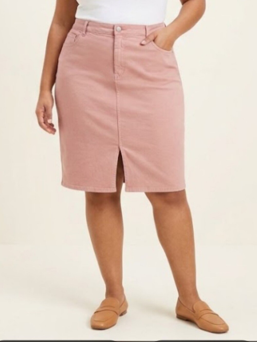 Denim Mini Skirt in Pink Denim Cotton Perfect Summerwear Size 20